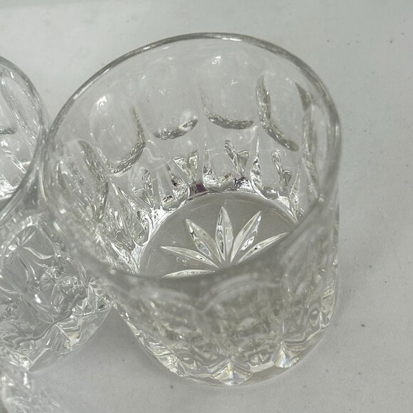 Crystal Double Old Fashion Rocks Glass Set of 3 Glasses Whiskey Barware - Picture 7 of 10